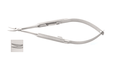 显微持针钳 12cm 锁扣型 弯