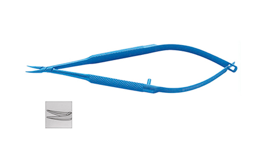 显微持针钳（钛合金）12cm 弧形 圆柄