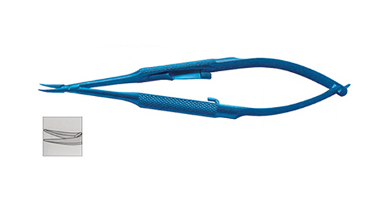 显微持针钳（钛合金）12cm 锁扣型 圆柄