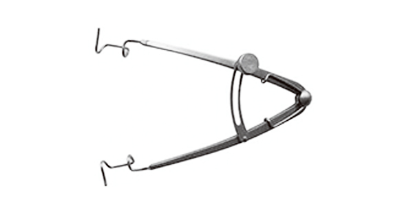 眼球固定开睑器 V型 全长75mm 遮睫式 扩张杆长15