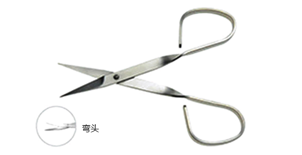 精细眼科剪 10CM 直/弯尖 片式扭柄