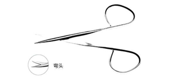 精细剪 10CM 圆面直/弯尖 头部精抛开齿 Ø4.2棒式扭柄