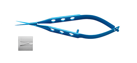 膜状内障剪（钛合金）11cm 直尖 刃长12mm