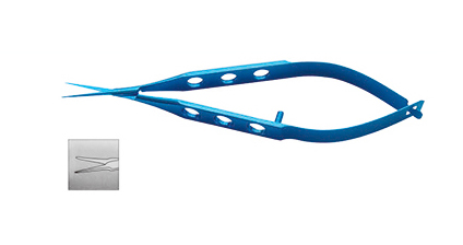 膜状内障剪（钛合金）11cm 直尖 刃长16mm