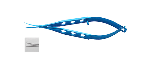 膜状内障剪（钛合金）11cm 弯尖 刃长16mm