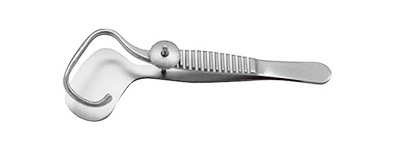 翻眼镊 左式 头部18x28 全长9cm 亚光