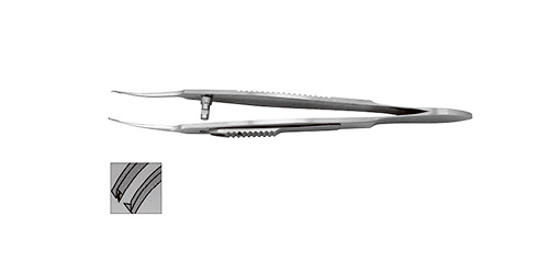 斜视镊 11cm 左式 1x2齿