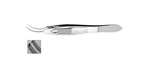 斜视镊 11cm 右式 1x2齿