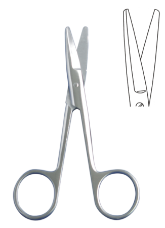 医用剪（手术剪）特快型 直/弯圆头 刃口开齿