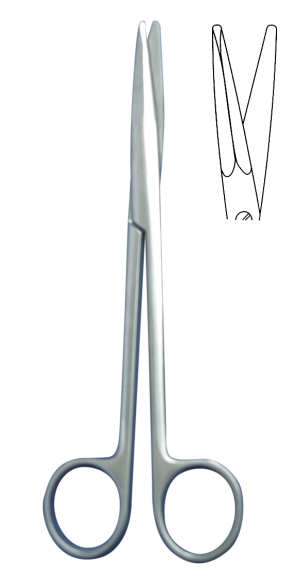 医用剪（综合组织剪）特快型 中棱 直/弯 刃口开齿
