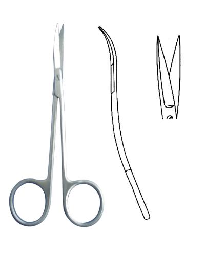 医用剪（综合组织剪）特快型 双弯 刃口开齿